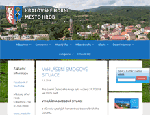 Tablet Screenshot of mestohrob.cz